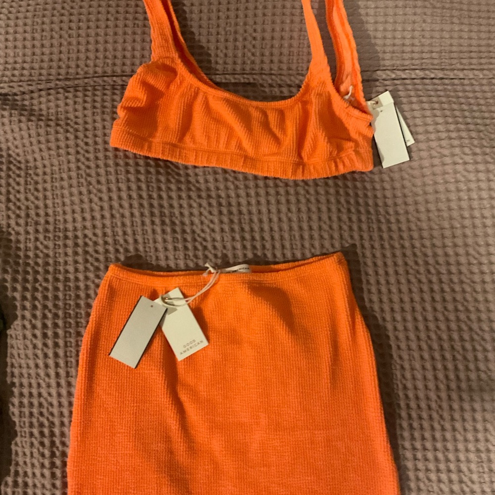 Good American Bright Orange Swim Set